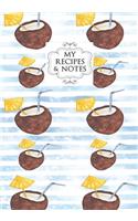 My Recipes & Notes: Elegant Blank Recipe Book to Write in, Document all Your Special Recipes and Notes, Perfect to Make Your Own Recipe Book or Cookbook 100-Pages 7" x 