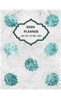 2020 Planner Weekly and Monthly Marble Green Splashes