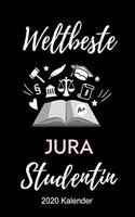 Weltbeste Jura Studentin 2020 Kalender: A5 ERFOLGSPLANER 2020 zum Jura Studium - Notizbuch für Rechts-studenten Anwälte Jurist - witziger Spruch zum Abitur - Studienbeginn - Erstes Semeste