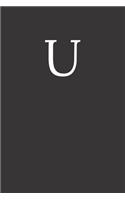Buchstabe U Notizbuch