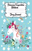 Primary composition notebook story journal.: 8.5 X 11 inch, 100 pages & 50 sheets pretty cute unicorn draw and write journal notebook for kids.