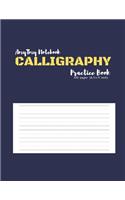 Calligraphy Practice Book - AmyTmy Notebook - 100 pages - 8.5 x 11 inch - Matte Cover
