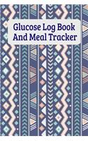 Glucose Log Book And Meal Tracker: Daily Diabetes Food Diary And Blood Sugar Log - Tribal Pattern (6"x9")