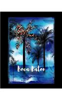 Boca Raton: Florida Christmas Notebook With Lined Wide Ruled Paper For Taking Notes. Stylish Tropical Travel Journal Diary 7.5 x 9.25 Inch Soft Cover. For Home,