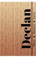 Manly Masculine Notebook with Personalized Monogram Declan: A personalized monogram notebook just for you!