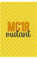 MC1R Mutant: Notebook Journal Composition Blank Lined Diary Notepad 120 Pages Paperback Yellow And White Points Ginger