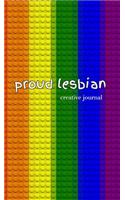 proud lesbian rainbow lego style creative Blank page Journal