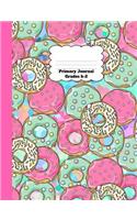 Primary Journal Grades k-2: Donuts primary journal top half blank composition book