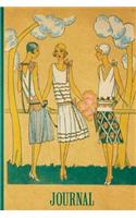 Journal: Vintage Fashion Illustrations Cover - 108 College Ruled Pages: 6 x 9 in Blank Lined Journal with Soft Matte Cover - Notebook, Diary, Composition Not