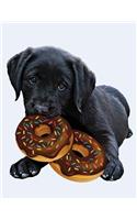 Black Labrador Puppy Calendar Notebook: Dog Wisdom Quotes(1 Puppy & Donuts Undated Planner 8.5x11)