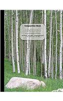 Aspen Tree Grove Composition Notebook, College Ruled: : 100 Sheets / 200 Pages, 9-3/4" X 7-1/2"