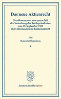 Das Neue Aktienrecht
