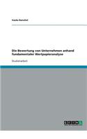 Bewertung von Unternehmen anhand fundamentaler Wertpapieranalyse