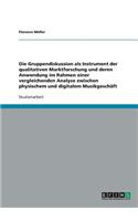 Gruppendiskussion als Instrument der qualitativen Marktforschung und deren Anwendung im Rahmen einer vergleichenden Analyse zwischen physischem und digitalem Musikgeschäft