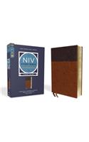 NIV Study Bible, Fully Revised Edition, Large Print, Leathersoft, Brown, Red Letter, Comfort Print