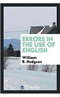 Errors in the Use of English