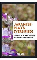 JAPANESE PLAYS  VERSIFIED