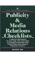 Publicity & Media Relations Checklists
