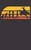 Notebook: Rodeo Vintage Funny Horse Rider Evolution Rodeo Gift