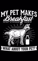 My Pet Makes Breakfast What About Your Pet?: Lined A5 Notebook for Animal Chicks Chicken Hen Rooster Journal