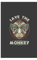 Save The Monkey: Save Monkey Perfect Dot Grid Notebook/Journal (6x9)