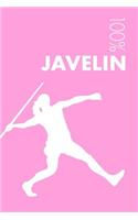 Womens Javelin Notebook: Blank Lined Womens Javelin Journal For Female Javelin Thrower and Coach