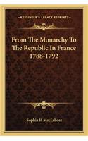 From The Monarchy To The Republic In France 1788-1792