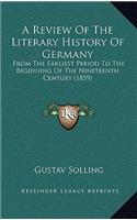 A Review Of The Literary History Of Germany