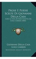 Prose E Poesie Scelte Di Giovanni Della Casa