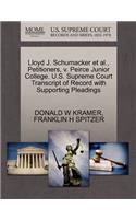 Lloyd J. Schumacker et al., Petitioners, V. Peirce Junior College. U.S. Supreme Court Transcript of Record with Supporting Pleadings