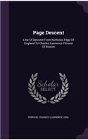 Page Descent: Line Of Descent From Nicholas Page Of England To Charles Lawrence Peirson Of Boston(English)