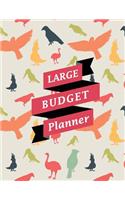 Large Budget Planner: Colorful Bird Budget Planner: Extra Large Size for Seniors (8.5x11 Inches) 24 Months Tracker