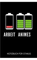 Arbeit Animes Notizbuch Für Otakus