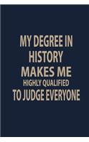 My Degree in History makes me highly qualified to judge everyone