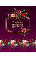Weekly Journal: 8.5 x 11 Daily Planner Organizer Notebook For All Your Home, School And Business Schedule Needs