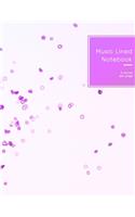 Music lined notebook 5 staves per page