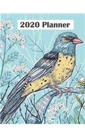 2020 Planner: Custom Design Cute Bird Planner Dated Journal Notebook Organizer Gift - Daily Weekly Monthly Annual Activities Calendars Notes To Do Lists - 130 Pag