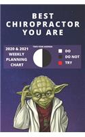 2020 & 2021 Two-Year Weekly Planner For Best Chiropractor Gift - Funny Yoda Quote Appointment Book - Two Year Agenda Notebook: Star Wars Fan Daily Logbook - Month Calendar: 2 Years of Monthly Plans - Personal Day Log Chiropractic Career Goal Setting