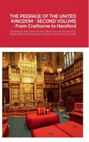 PEERAGE OF THE UNITED KINGDOM - SECOND VOLUME - From Crathorne to Hereford