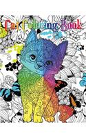 Cat Coloring Book: An Adult Coloring Book with Fun, Easy and Relaxing Coloring Pages (Coloring Books for Cat Lover)