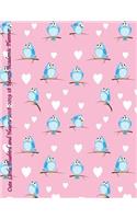 Cute Little Bluebird and Hearts 2018-2019 18 Month Academic Planner: July 2018 To December 2019 Weekly and Monthly Large 8.5x11 Organizer with Motivational Quotes