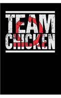 Team Chicken: Black, White & Red Design, Blank College Ruled Line Paper Journal Notebook for Project Managers and Their Families. (Agile and Scrum 6 x 9 inch Comp