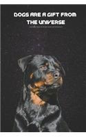 Dogs Are a Gift from the Universe Lined Composition Notebook with 100 Quotes about Man's Best Friend Rottweiler Ed.: Pet Lover's Book with Famous, Funny, Thoughtful, Witty Remarks on Canines. Great for Notes, Poetry, to Do Lists, School, Journalling, Etc.