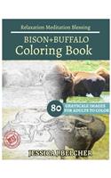 BISON+BUFFALO Coloring Books: For Adults and Teens Stress Relief Coloring Book: Sketch Coloringbook 80 Grayscale Images