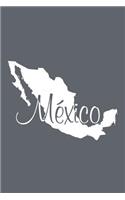 Mexico - Slate Grey Lined Notebook with Margins
