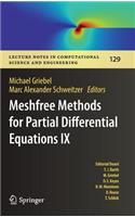 Meshfree Methods for Partial Differential Equations IX