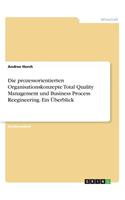 Die prozessorientierten Organisationskonzepte Total Quality Management und Business Process Reegineering. Ein Überblick