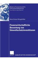 Finanzwirtschaftliche Bewertung Von Umweltschutzinvestitionen