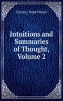 Intuitions and Summaries of Thought, Volume 2