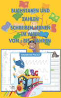 Buchstaben Und Zahlen Schreiben Lernen Im Alter Von 3 bis 6 Jahren: Handschriftbuch Des Alphabets, Form &#9474;Bücher verfolgen Linie Und Formulare Für Kinder&#9474;